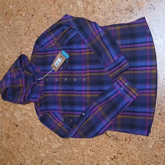 Prana Dark Plum Anja Top UPF 50+, Women's L NWT - Picture 1 of 9